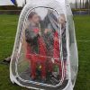 Under The Weather Shelter Tent white with kids zipped
