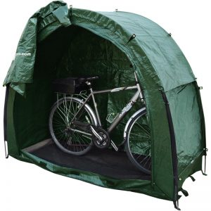 Tidy Tent Bike Cave with bike