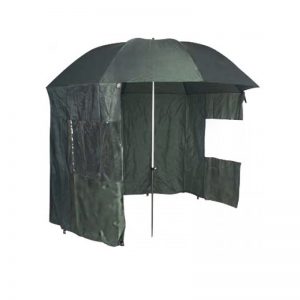 Fishing Umbrella with zip-on detachable wind shelter cut-out