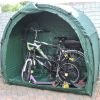 Tidy Tent Xtra garden storage tent shown here with family bikes and scooters.