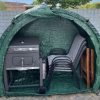 TidyTent garden storage tent used as a cover for BBQ and garden furniture.