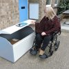 Wheelchair accessible parcel delivery box PinPod Lo