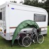 caravan with holidayhood and bikes