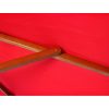 Strong wooden rib joints of the red wood parasol