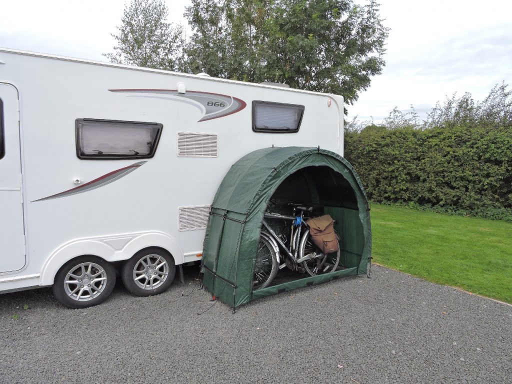 Outdoor Storage TidyTent TRIO modular bike storage shelter tent system