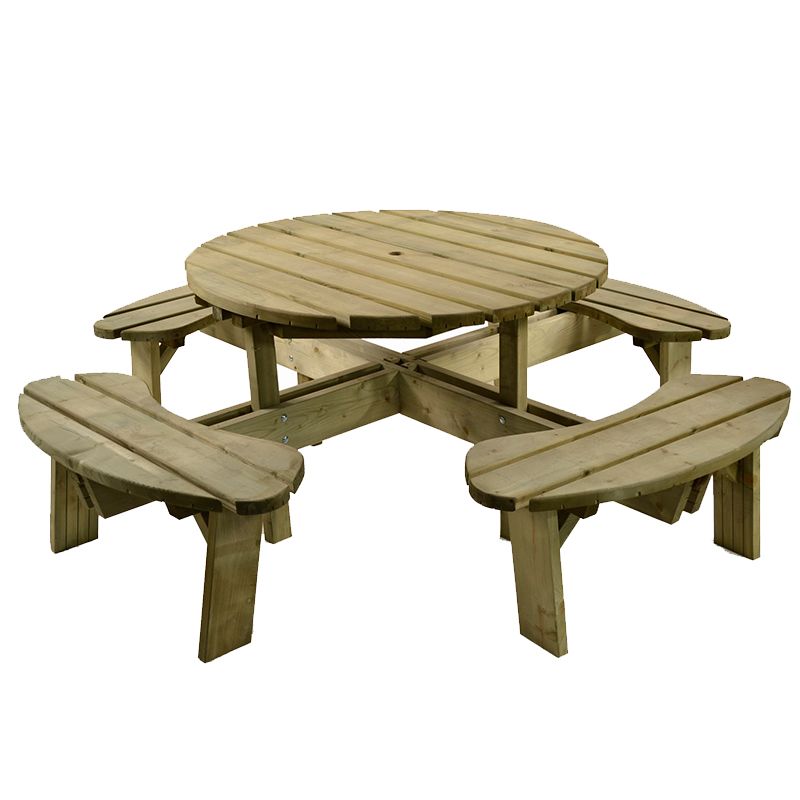 Round Picnic Table Aberdeen Heavy, Round Commercial Picnic Tables