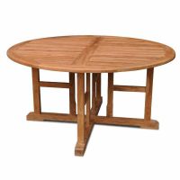 round teak table