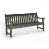 dark grey pine bench