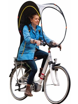 Bike umbrella - bicycle umbrella in action