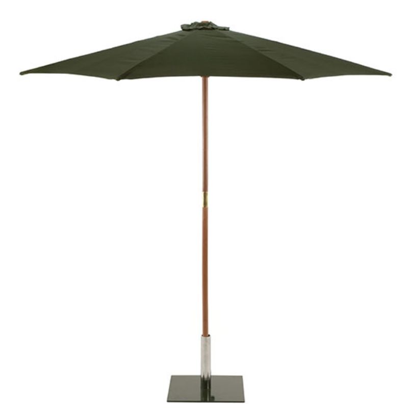 3m round wood Green parasol